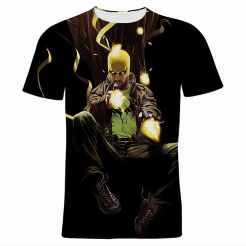 Iron Fist Marvel Men T Shirt Summer Fashion Short Sleeve Children Clothing 3D Print Cool Women Tee Shirts Tops