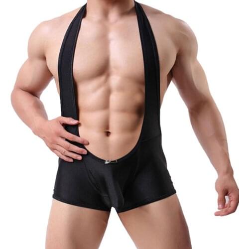 Mens Sexy Leotard Bodysuits Body Building Shapers Tights Men Singlet Underwear Bikini One-piece Male Underwear Shapers