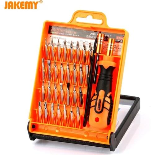 JAKEMY 33 In 1 Precision Screwdriver Set Magnetic Torx Screw Bits Multifunctional Hand Tool Case for Electronic Repair Tools Kit