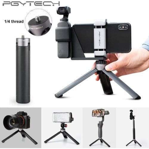 PGYTECH Tripod Mini Handle Desktop For DJI OSMO Pocket/GoPro/DJI OSMO Action Camera 1/4 Thread Port for Expansion Accessories