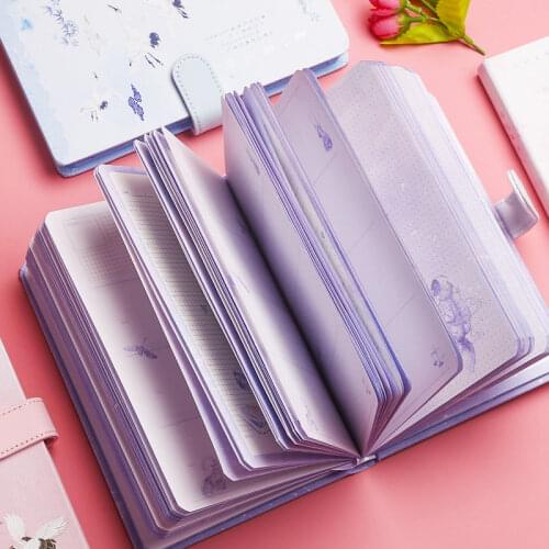 Small Fresh Hand Ledger Tool Materials Full Set of Simple Ins Wind Cherry Blossom Girl Thickened Grid Notebook