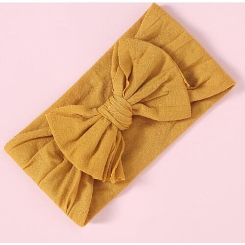 27 Colors Baby Bow Nylon Headband For Girls Spring 2020 Kids Soft Elastic Round Head Wrap Newborn Bow Hairband Hair Accessories