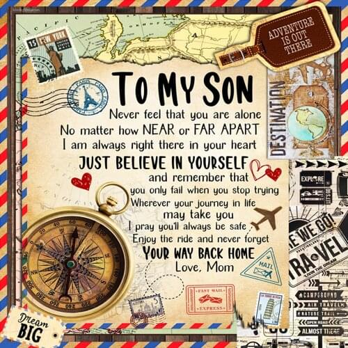 Throw Blanket Express Love TO My Daughter/Son/Wife Letter Blanket 3D Print Sherpa Blanket On Best Gift Textiles Blanket Bed Home