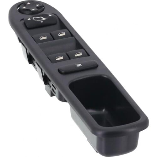 Power Window Switch Premium Black ABS Stable Electric Lifter Master Window Switch Replacement 6554.QG for Auto Peugeot-207