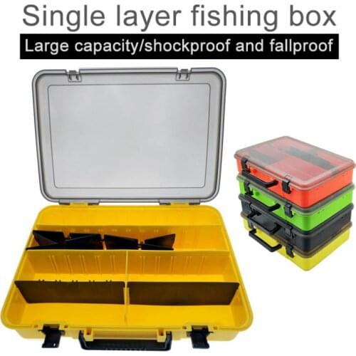 40.5 x 28.5 x 8.5cm Portable Fishing Tackle Boxes Fishing Reel Line Lures Tool Thicken Large Multifunction Storage Box