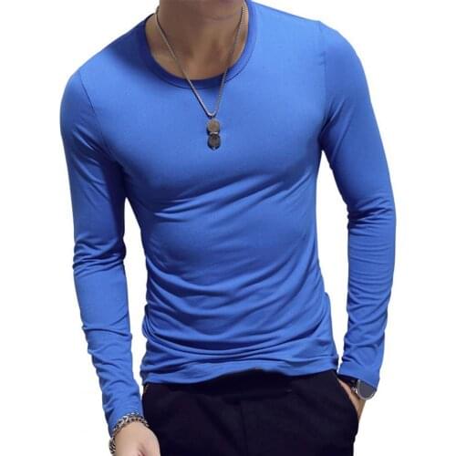 T-shirt Casual O Neck Long Sleeve Slim Sports Top for Outdoor