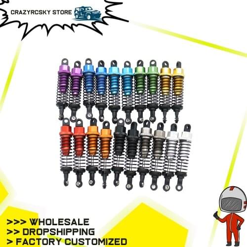 RCAWD 2PCS Front Shock Adsorber Oil Filled Type Length Adjustable For RC Hobby Model Car 1:16 HQ731 HQ732 HQ733 HQ734 Buggy