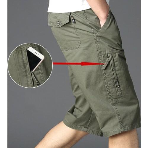 6XL Large Size Mens Summer Casual Cargo Shorts Multi-pocket Loose Straight Cotton Breathable Outdoor Sports Beach Short Trousers