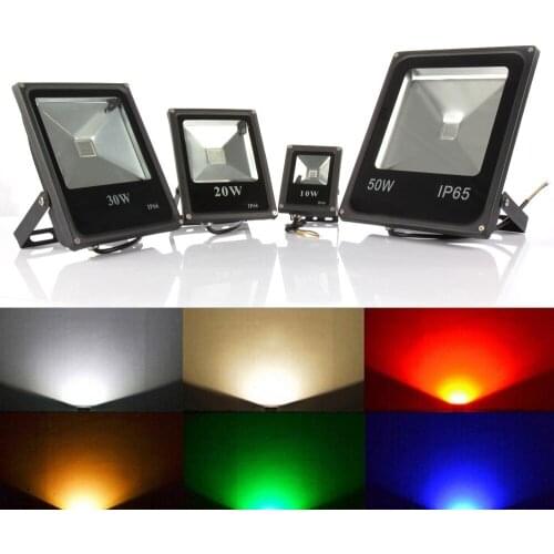 Led floodlights RGB 10W lighting 20W 30W 50W outdoor 230V spotlights led color change with remote controller flood lamp garden
