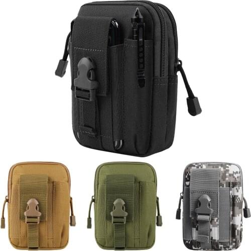 Tactical Molle Pouch Waist Bag Waterproof Nylon Multifunction Casual Men EDC Tool Bag Small Bag Mobile Phone Case Hunting Bag