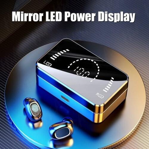 TWS Headphone 9D Stereo Sports Waterproof Wireless Earphone 3500mAh Charging Box Earbuds with Microphone Headsets