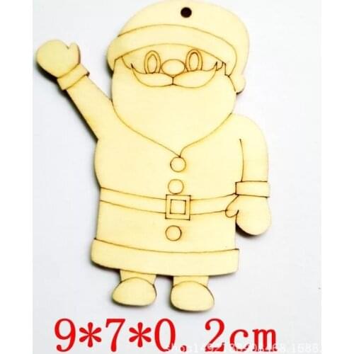 Home Decoration Hanging Ornaments Wooden Christmas Tree Ornaments