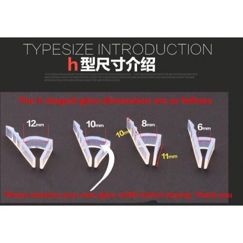 Silicone Rubber Glass Seal Door Seal Strip Window Sealing Strip Weatherstripping Draft Stopper for Door Shower Stall 5m