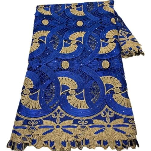 High Quality African Cord Lace Fabric Latest Nigerian Guipure Cord Lace Water Soluble Lace For Party Wedding nly-160
