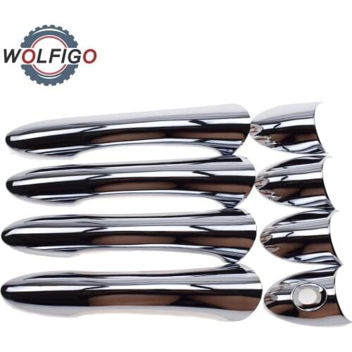 WOLFIGO New 4PCS Set Outer Outside Door Handle Chrome Covers Fit for Hyundai Sonata 2011 2012