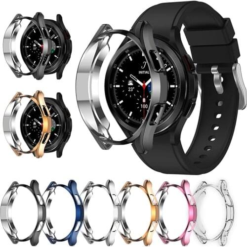Protective Case For Samsung Galaxy Watch 4 Classic 42mm 46mm Plating TPU Shell Soft Protector Cover For Galaxy Watch4 Classic