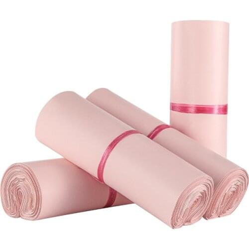 100Pcs New Poly Mailers Light Pink Plastic Envelopes Self Seal Packaging Bag Thicken Courier Bags Waterproof Express Mailing Bag