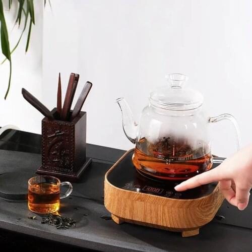 220V Electric Heater Stove Tea Maker Timing Hot Plate Smart Tea Stove Coffee Heater 6 gear Multifunctional Heating Furnace 1000W