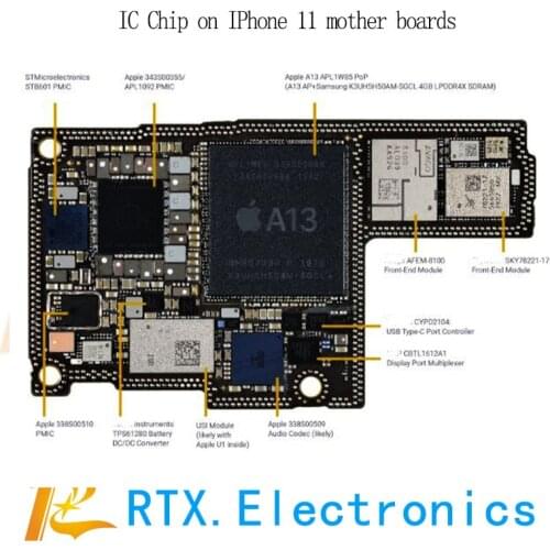 338s00509 338s00510 APL1092 for IPhone11 11pro Max PM IC Dispaly Power IC Battery converter Charging Audio face ID Control Chip