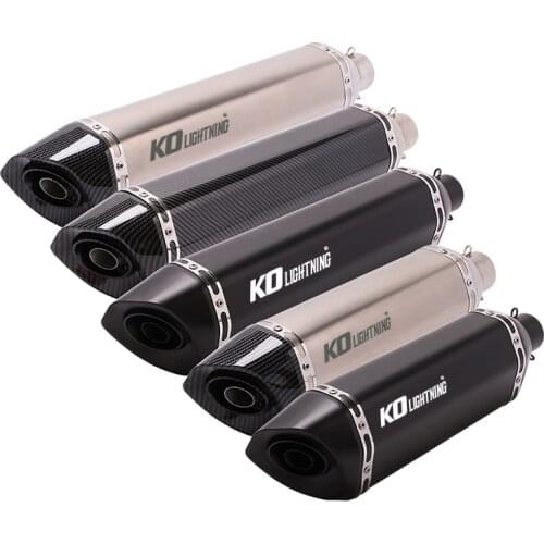 470 mm Motorcycle Exhaust Muffler Pipe Universal 38-51 mm Real Escape Dirt Bike Scooter Exhaust Tips Removable DB Killer Pipe