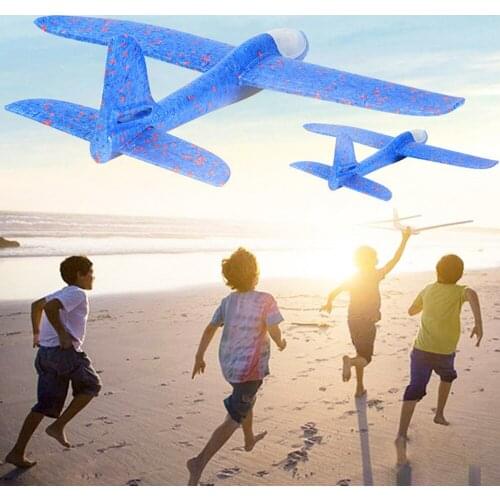 48 CM DIY Hand Throw Airplane EPP Foam Launch fly Glider Planes Model Aircraft Outdoor Fun Toys for Children Plane Toys Game