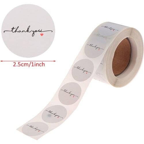 500 Pcs Handmade With Love Stickers Natural Kraft Paper Stickers For Package Adhesive Thank You Sticker Seal Labels Stationery