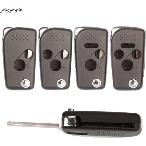 Jingyuqin 2/3/4 Buttons Flip Remote Car Key Fob Shell Refit For Honda Accord Civic CRV Pilot CITY 2007 2008 2009 2010 2011 2012