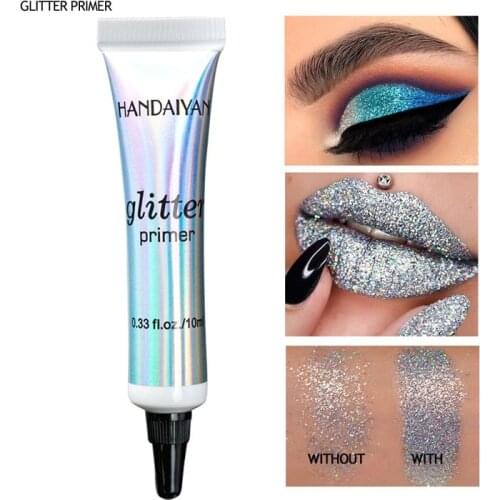 Glitter Primer Sequined Primer Eye Makeup Cream Waterproof Sequin Glitter Eyeshadow Glue Korean Cosmetics