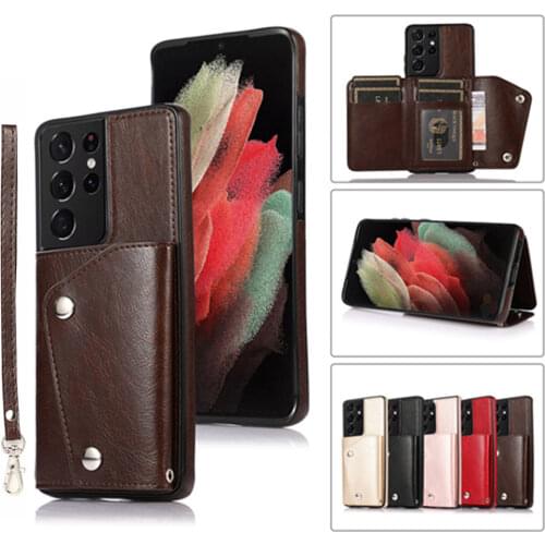 Wallet Case for Samsung Galaxy S20 S21 Note 20 10 Ultra S10 S9 A32 A52 A72 A51 A71 A50 A70 Luxury Leather Cards Phone Bags Cover