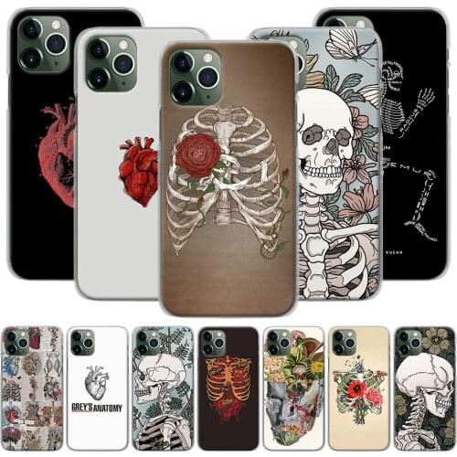 Human Anatomy Phone Case for iPhone 7 8 11 Pro SE 2020 XR X XS MAX 5 5S 6 6s 7 8 Plus Hard Back Case Capa