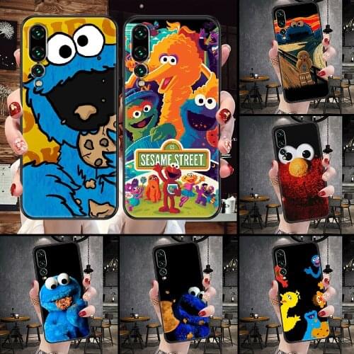 Sesame Street Phone Case For Huawei P Mate P10 P20 P30 P40 10 20 Smart Z Pro Lite black pretty funda tpu Etui painting shell