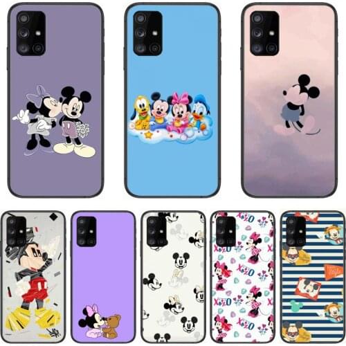 Disney Micky Mouse Phone Case Hull For Samsung Galaxy A 90 50 51 20 71 70 40 30 10 80 E 5G S Black Shell Art Cell Cover