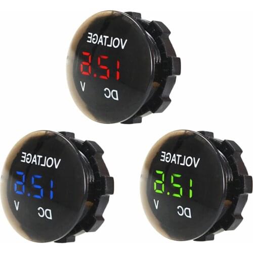 Digital Voltmeter LED Ammeter Car Motorcycle Battery Truck DC 5V-48V Voltage Meter Tester Capacity ON OFF Switch Display Panel