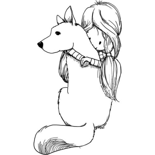 Girl stamp Clear Stamp for Scrapbooking Transparent Silicone Rubber DIY Photo Album Decor A203