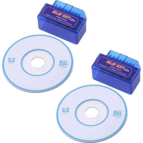 2pcs/set Super Mini ELM327 V2.1 OBD2 II Bluetooth-compatible Auto Scanner Portable OBDII 2 Car ELM 327 Tester Diagnostic Tool