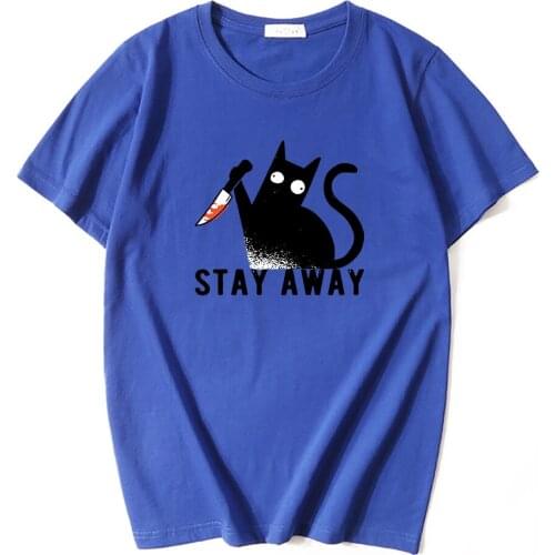 T Shirt Men 2021 Crew Neck Summer New knife Cat Print Fashion Loose Plus Size T Shirt High Quality Casual Men Tops Tee