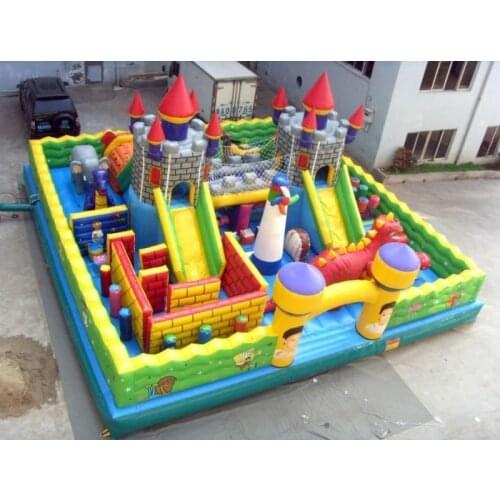 Commercial Inflatable bouncer slide 0.55mm PVC Tarpaulin inflatable trampoline castle YLW-bouncer 1208