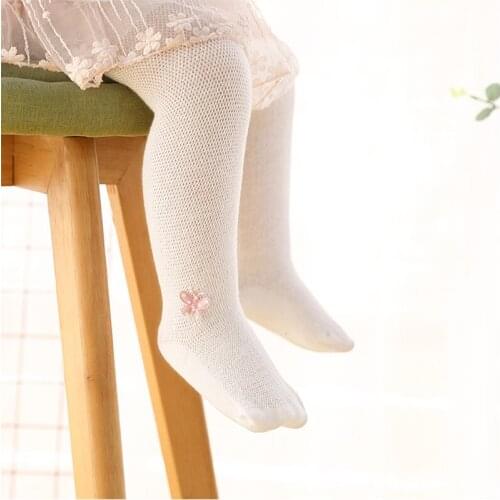 Toddler Girls Summer Cotton Pantyhose Children White Mesh Thin princess Bow Lace Tights Newborn Infant Stocking Baby Accessories