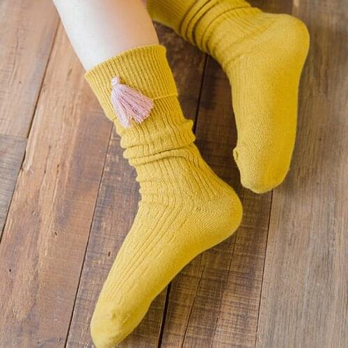 Hot Sale Sweet Girls Socks Cotton Childrens Long Socks Tassel Children Socks For Girls Knee Socks 1-8Y Kids Best Gift