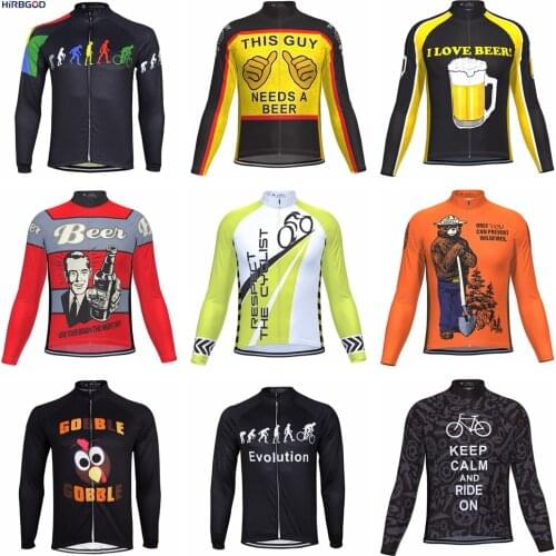 HIRBGOD New Long Sleeve Cycling Jersey Men Quick Dry Cycling Clothing Jacket Mtb Bike Shirt Downhill Jerseys Maillot Ciclismo