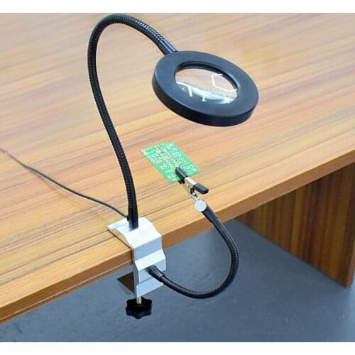 3X Desktop MagnifyingGlass USB Charging LED Light 360 Degree Rotating Magnifying Glass Repair Auxiliary Tool Magnifying Glass