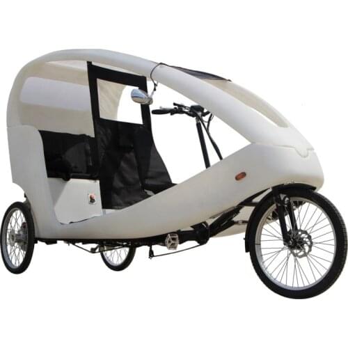 New Design Adult Electric Cargo Bike Tricycle Three Wheels Passenger Solar Car Outdoor Rickshaw Velo Taxi