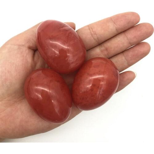 Wholesale 1pc Big Size Red Watermelon Quartz Crystal Egg Shaped Stones Healing Reiki Decor Quartz Crystals