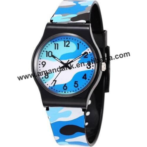 Wholesale Fashion Camouflage Color Men Women Casual Quartz Watch Ladies Sport Wrist Watch Female