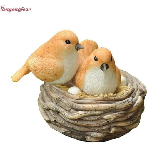 3D Garden Bird Cute Bird Nest Handmade Soap Silicone Mould DIY Making Gypsum Model Silicone Mold Chocolate Cake Decorating Tool