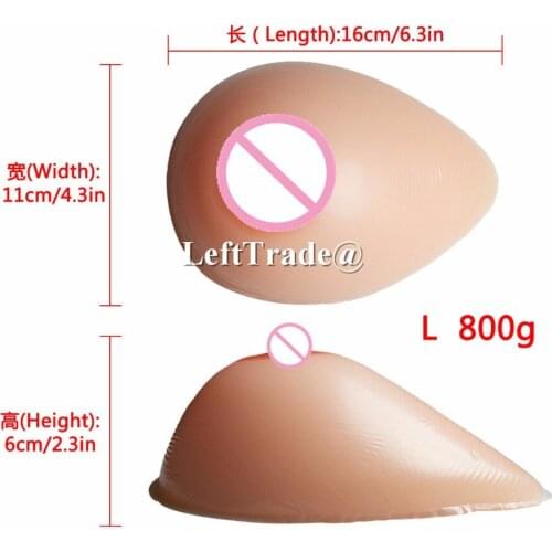 800g C cup teardrop shape fake boobs form crossdresser silicone false artificial breasts