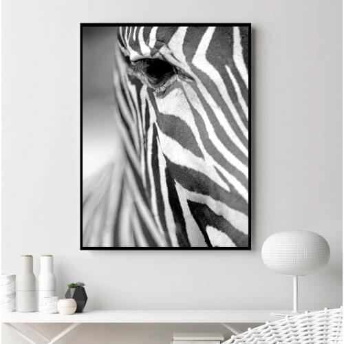 Scandinavian Zebra Stripes Nordic Abstract Wall Picture Poster Print Pictures on Canvas for Living Room Bedroom Home Decorations