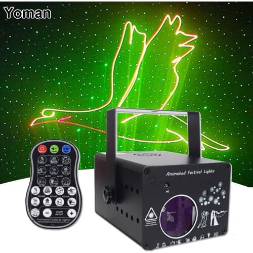 LED 3D 10W Animation Laser Projector Voice Control DJ Disco Stage Light RGB Colorful DMX Bar Festival Party Theme Decoration