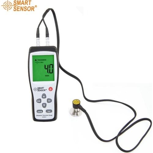 AS840 Ultrasonic Thickness Gauge 1.2-225mm 1000-9999m/s Smart Sensor Portable thickness meter tester