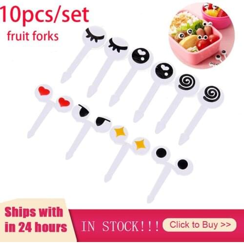 10Pcs/lot Donut Lollipop Fork Spoon plastic Dessert Fruit Forks Honey Coffee Stirring Spoon Kid Cutlery Dinnerware Accessories